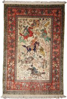 Traditional Indian Hunting Design Rug