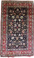 Traditional Persian Varamin Silk Rug