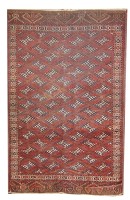 Antique Persian Turkaman Rug circa 1880